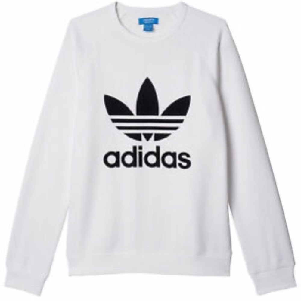 White Adidas Crewneck Sweatshirt !!